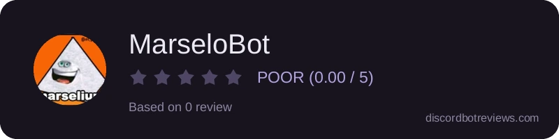 Rating widget preview for MarseloBot