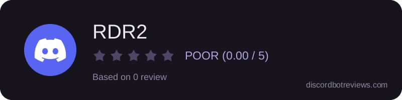Rating banner for RDR2