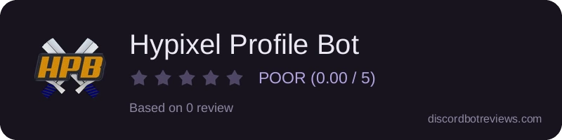 Rating widget preview for Hypixel Profile Bot
