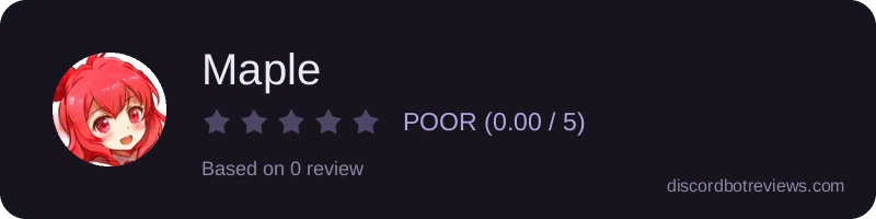 Rating widget preview for Maple