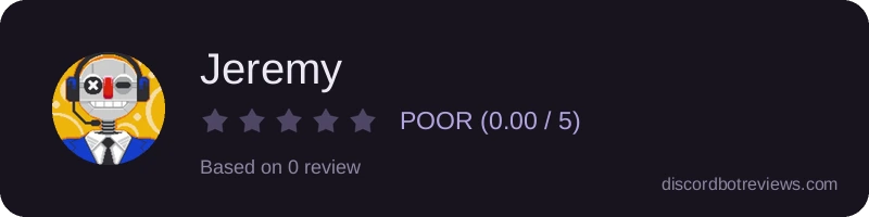Rating widget preview for Jeremy