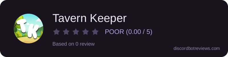 Rating widget preview for Tavern Keeper
