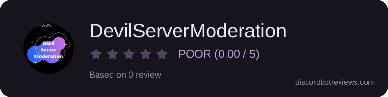 Rating widget preview for DevilServerModeration