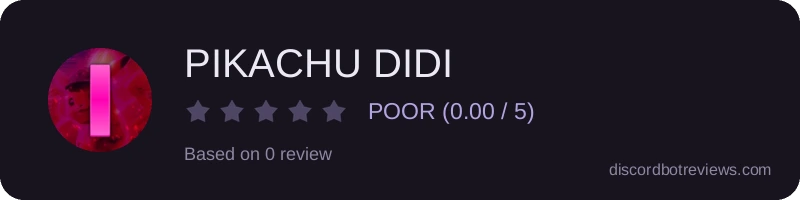 Rating widget preview for PIKACHU DIDI