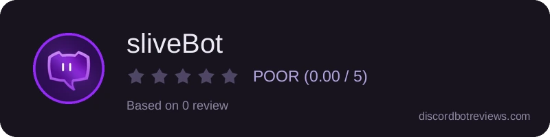 Rating widget preview for sliveBot
