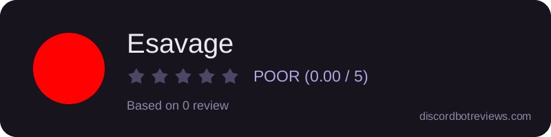 Rating widget preview for Esavage