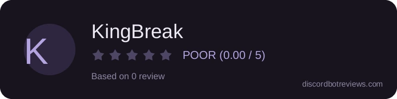 Rating widget preview for KingBreak
