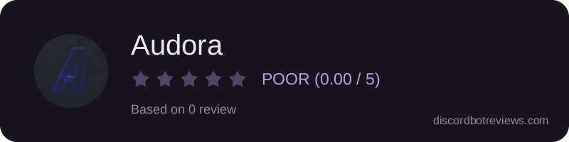 Rating widget preview for Audora