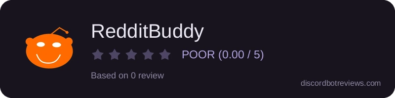 Rating widget preview for RedditBuddy
