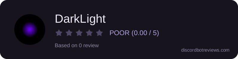 Rating widget preview for DarkLight