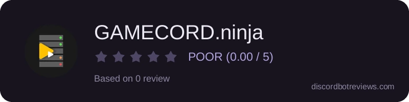 Rating widget preview for GAMECORD.ninja