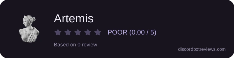 Rating widget preview for Artemis