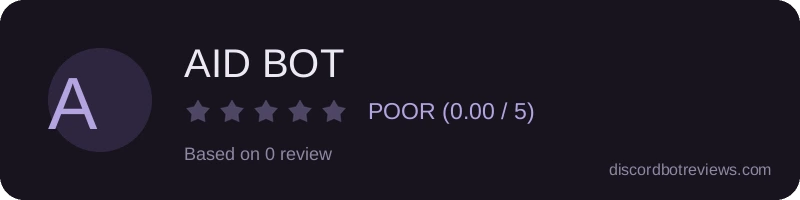 Rating widget preview for AID BOT