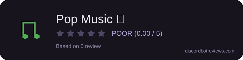 Rating widget preview for Pop Music 🎤