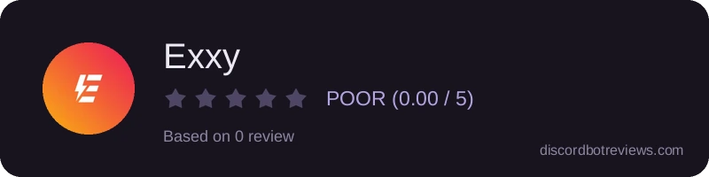 Rating widget preview for Exxy