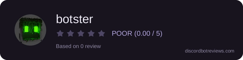 Rating widget preview for botster