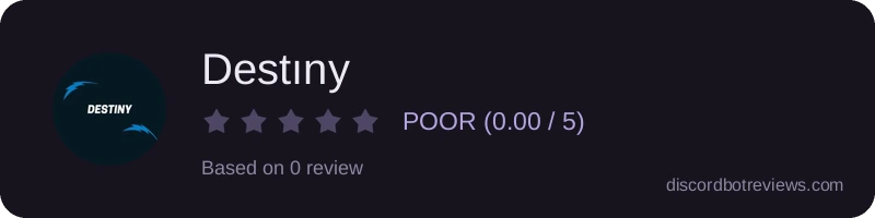 Rating widget preview for Destıny