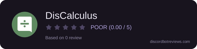Rating widget preview for DisCalculus