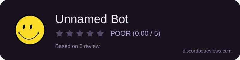 Rating widget preview for Unnamed Bot