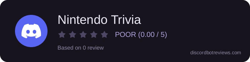 Rating widget preview for Nintendo Trivia