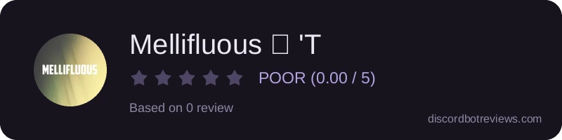 Rating widget preview for Mellifluous ✨ 'T