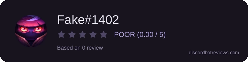 Rating widget preview for Fake#1402