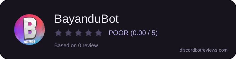 Rating widget preview for BayanduBot