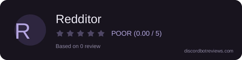 Rating widget preview for Redditor