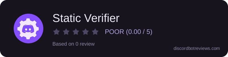 Rating widget preview for Static Verifier