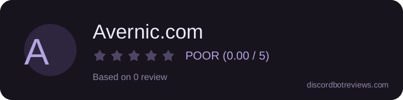 Rating widget preview for Avernic.com