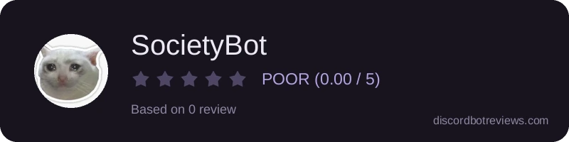 Rating banner for SocietyBot