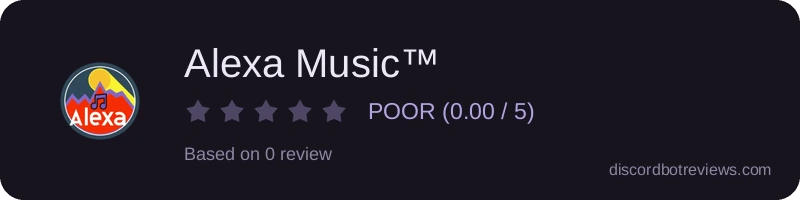Rating widget preview for Alexa Music™