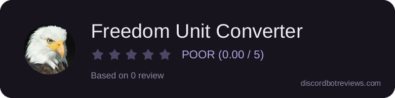 Rating widget preview for Freedom Unit Converter