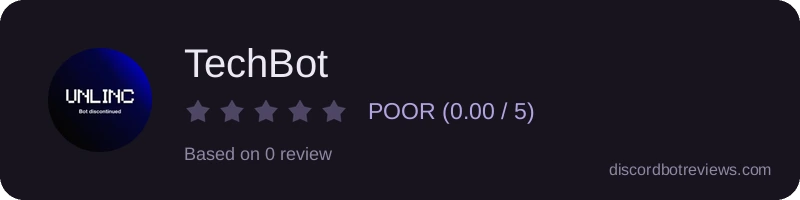 Rating widget preview for TechBot