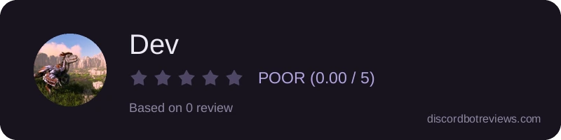 Rating widget preview for Dev