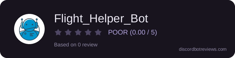 Rating widget preview for Flight_Helper_Bot