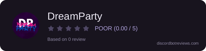 Rating widget preview for DreamParty