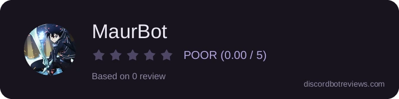 Rating widget preview for MaurBot