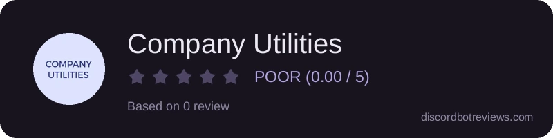 Rating widget preview for Company Utilities