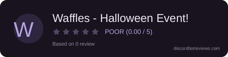 Rating widget preview for Waffles - Halloween Event!