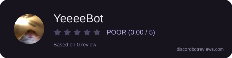 Rating widget preview for YeeeeBot