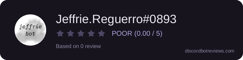 Rating widget preview for Jeffrie.Reguerro#0893
