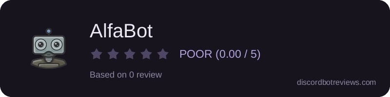 Rating widget preview for AlfaBot