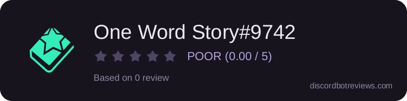 Rating widget preview for One Word Story#9742