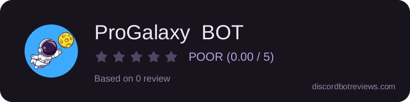 Rating widget preview for ProGalaxy  BOT
