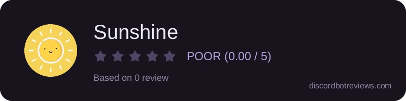 Rating banner for Sunshine