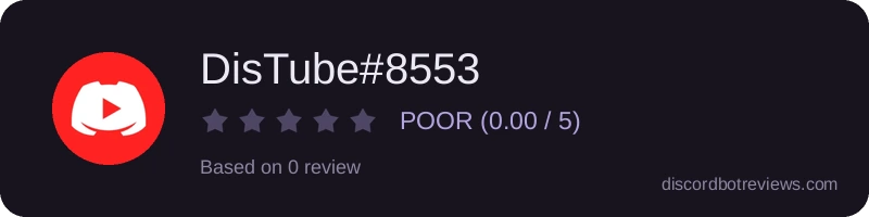 Rating widget preview for DisTube#8553