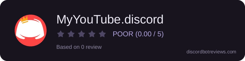 Rating widget preview for MyYouTube.discord