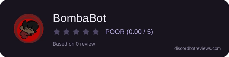 Rating widget preview for BombaBot