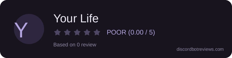 Rating widget preview for Your Life